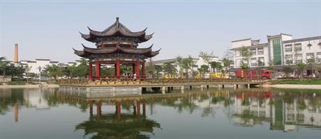 賈湖酒業集團美麗的人工湖